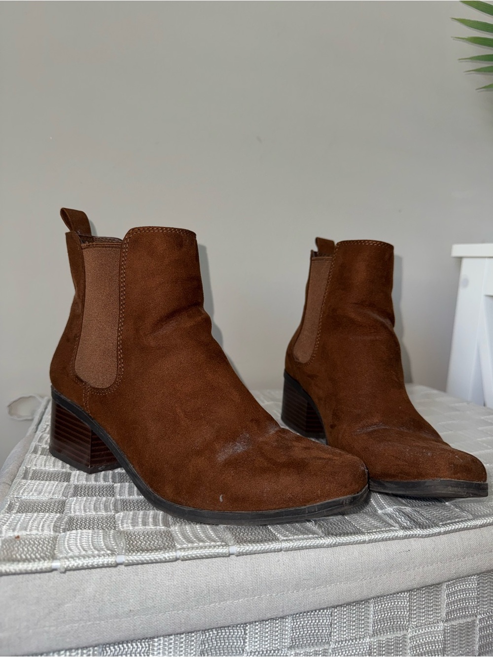 a new day Brown Suede Chelsea Ankle Boots